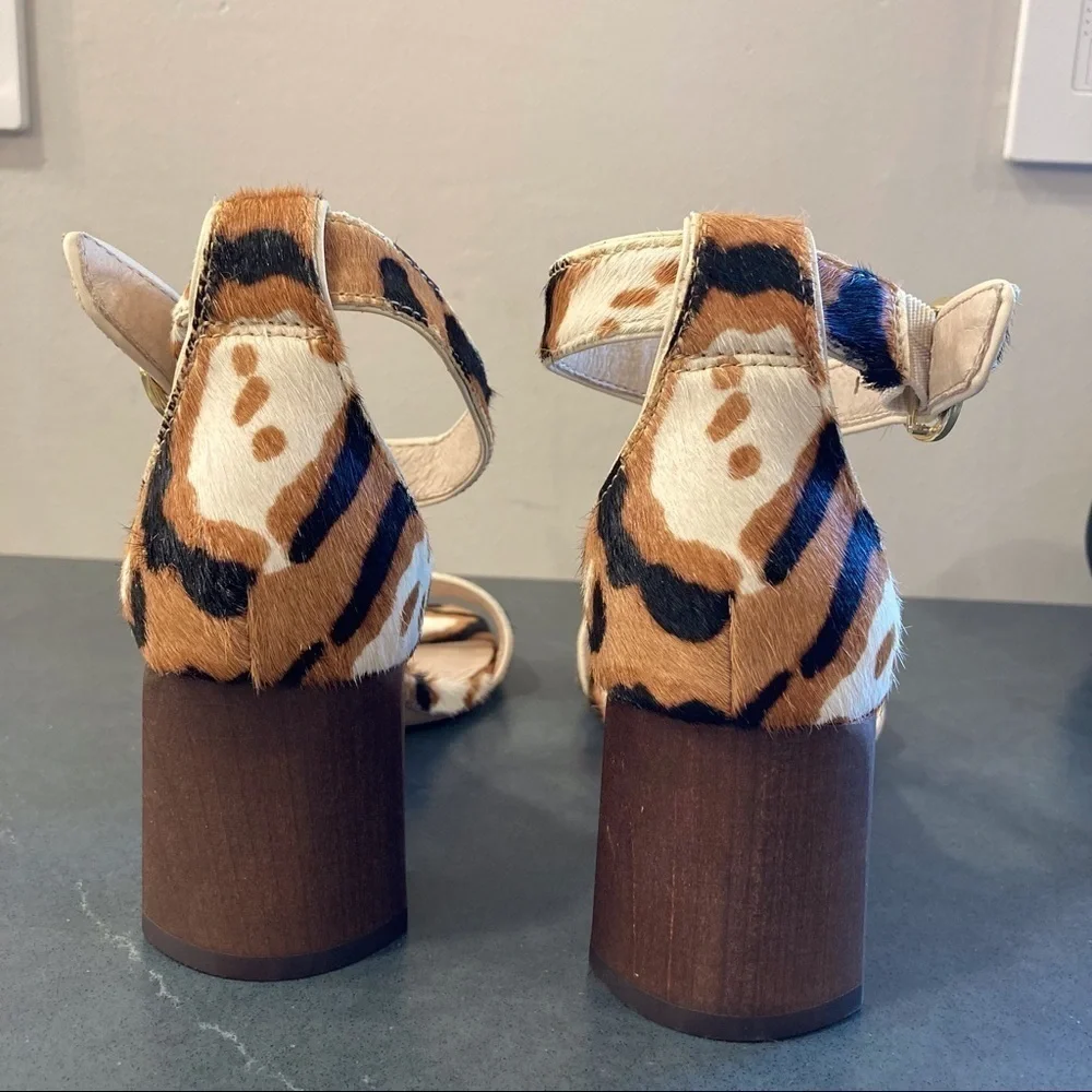 NWT Gabrie Ankle Strap Sandal LOUISE ET CIE sz 6 calf hair